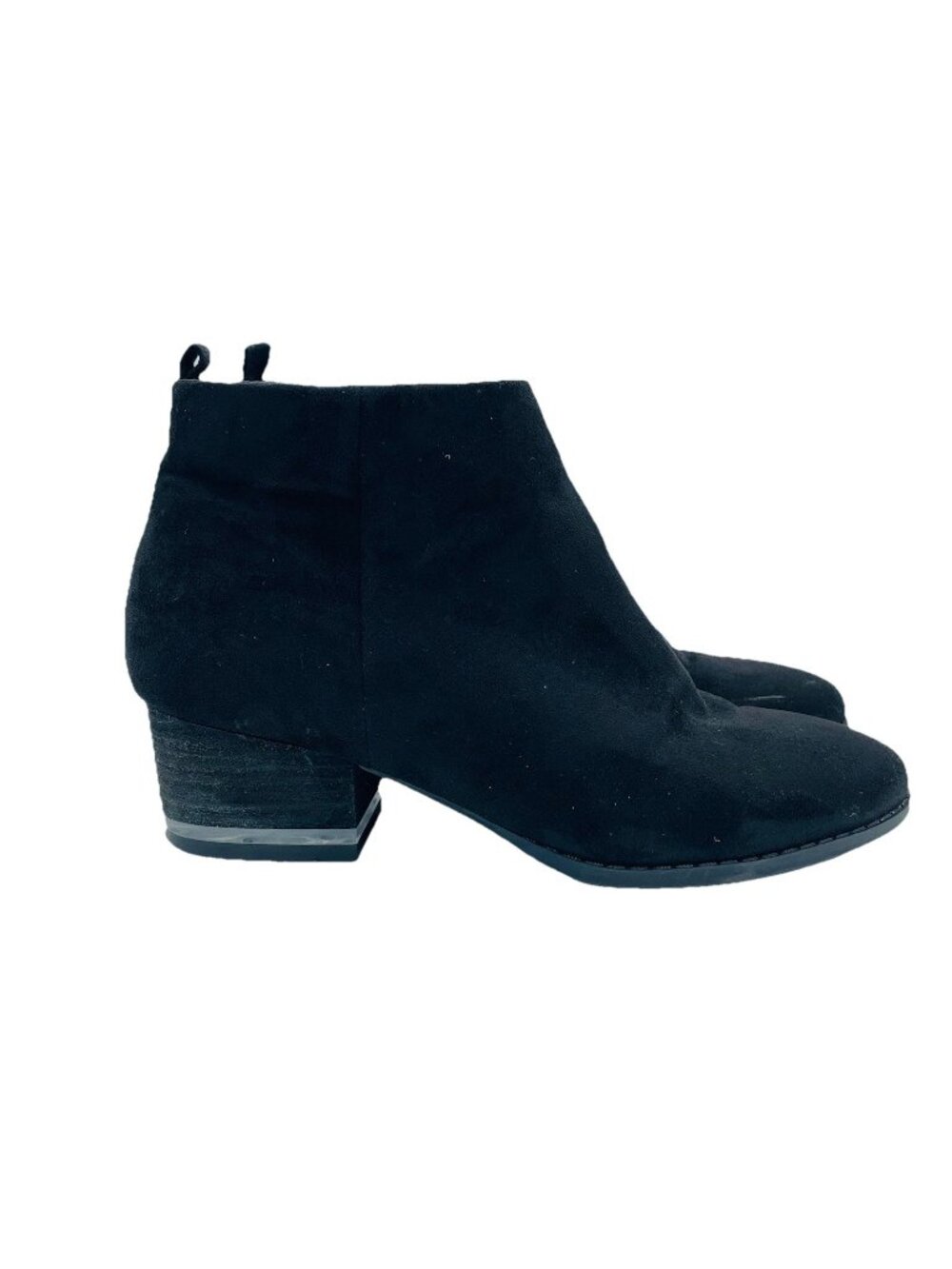 Call It Spring Shoes Womens Size 7 Black Faux Suede Heeled Zip Ankle Booties